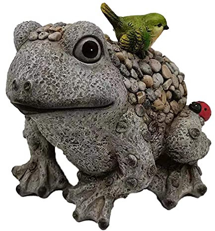 Decorazione Giardino 22cm Statuetta Rana Realistica, Regalo Perfetto per Amanti della Natura, Resina Impermeabile per Interni ed Esterni, Statua da Giardino con Dettagli Vivaci, Resistente