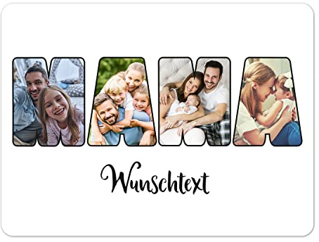 PhotoFancy® - Personalisiertes Tischset 'Mama' - Platzset mit eigenem Foto und Text (Kunststoff 39 x 29 cm)