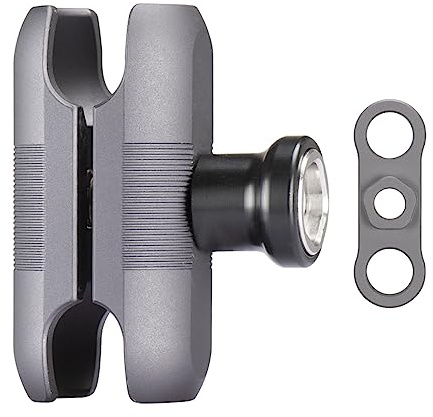 FANAUE Doppelbuchsenarm Kompatibel mit RAM Mounts 1 Ball und Motorrad Fahrrad Telefonhalter, passt alle Industrie-Standard 1/25.4mm/Typ B Ball Adapter, Aluminium 2.36 mit Anti-Diebstahl-Funktion