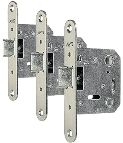 AYR Picaporte unificado 801-50 acabado níquel satinado (Paquete de 3)