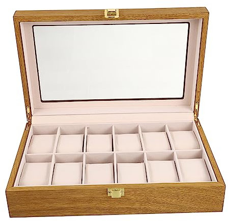 Holibanna 1 Stück Kreative Uhrenvitrine Luxus Uhren-organizer 12 Fächer Schutzhülle Praktisch Für Langzeitgebrauch
