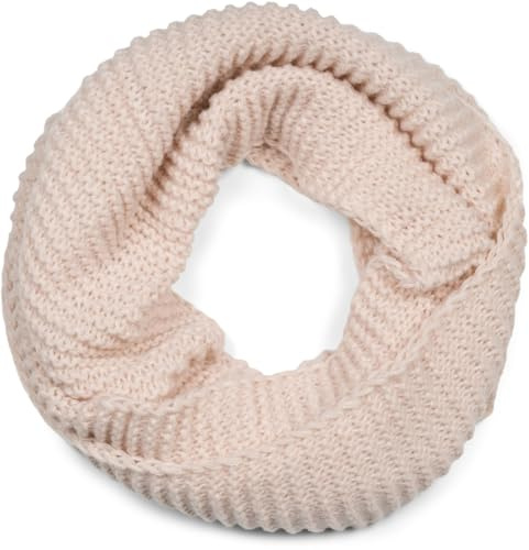 styleBREAKER Unisex Strick Loop Schal Wellen | 72x30 cm großer Rundschal, weiches wärmendes Gewebe für den Winter, 2-mal flexibel und eng um den Hals wickelbar.