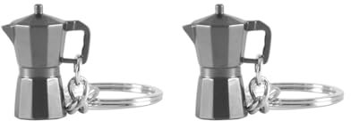2 Set Coffee Tamper Keyring Key Chain Ring Coffee Accessories Moka Pot, 2x2x2 cm
