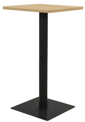 vidaXL Mesa de Bistró Bar Cocina Comedor Hogar Restaurante Cafetería Francesa Café Fiesta Alta Altura Color Roble 60x60x107 cm
