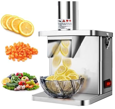 Cashwise Cortafiambres Eléctrico Cortador de Verduras Cortador de Cebolla Círculo Picador de Carne Procesador de Alimentos Multifuncional con 6/8/9/12/15mm Cuchillas Inoxidables