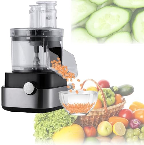 vanenferse Cortador De Verdura Electrico, Cortafiambres Seguro para Accesorios Cocina, Cortador De Verduras Multifuncional, Picador De Verduras Frutas para Calabacin, Pepinos, Cebolla, Patatas