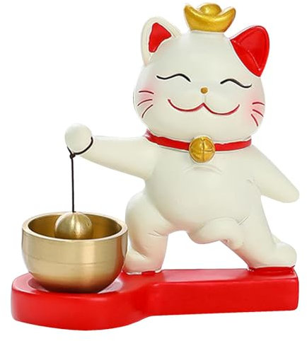 Ruwshuuk Dekorative Türklingel,Lucky Cat Türklingel,Türklingel aufhängen - Reizendes Türklingel, das Reichtum anzieht, Selbstklebende Ladenbesitzerglocke, Türdekoration zum Aufhängen,