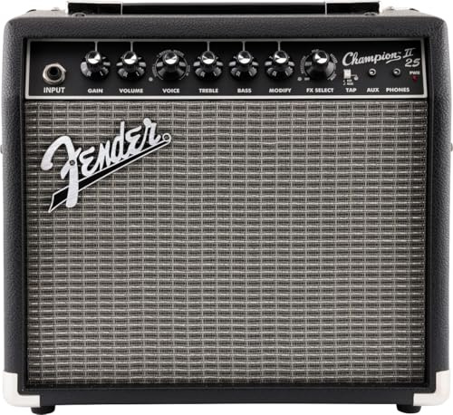 Fender Champion II 25 Guitar Amp, 25 Watts, with 2-Year Warranty, Features 12 Built-In Effects Models