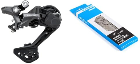 Shimano,ERDM5120SGS Deore Deore M5120 Schaltwerk, 10/11-fach, Shadow+, SGS Langer Käfig, Schwarz