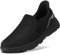 STQ Sneaker Herren Freihändig Turnschuhe Slip on Orthopädische Schuhe Leicht Freizeitschuhe Schwarz 44 EU / 10.5 US