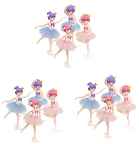 ibasenice 12stücke Ballerina Figuren Tortendeko Teiliges Ballett Mädchen Für Geburtstagskuchen Kreative Dekoration Für Feiern Und Anlässe Langlebig Und Vielseitig Einsetzbar
