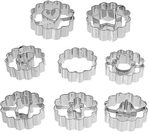 Alipis 8 Pezzi Formine Per Biscotti Tagliabiscotti Natalizi Stampo Per Biscotti Natalizi Forme Di Tagliabiscotti Timbro a Stella Di Renne Silver Acciaio Inossidabile