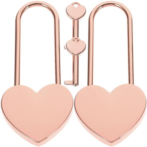 WATIIFUFU 2sätze Kleines Liebesschloss Herzform Metallschlüsselschloss Mit Schlüssel Für Gepäck Koffer Tagebuch Schmuckschatulle Und Mehr Minischloss Gepäckschloss