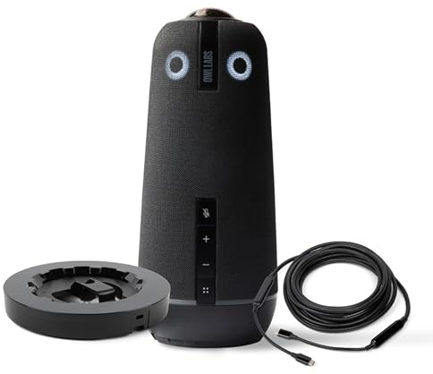 Owl Labs Meeting 4+ Premium Pack - 360 Degree, 4K Smart Video Conference Camera, Microphone, and Speaker (Includes Accessories and Warranty)