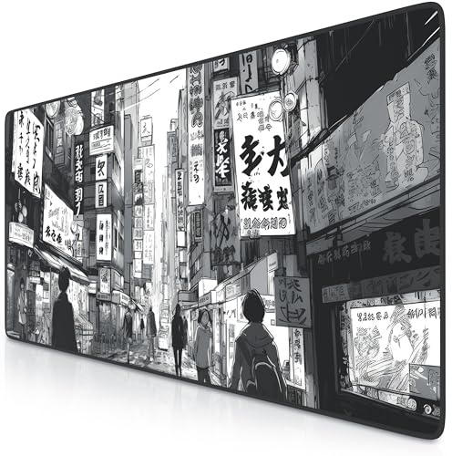 TITANWOLF - XXL Mouse Mat - Mouse Pad 900 x 400 x 3mm –Speed Gaming Mouse Pad - Extra Large - Table Mat Large Size - improved Precision and Speed – Design Manga