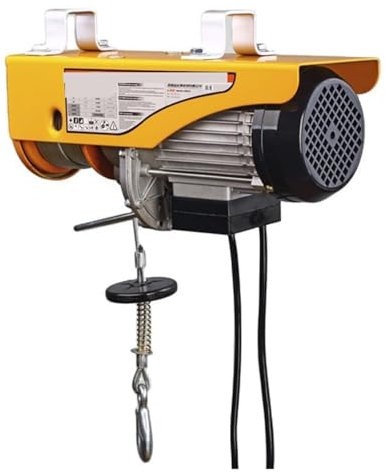 Paranco elettrico a filo Paranco elettrico 880LBS/1760LBS con telecomando cablato e imbracature singole/doppie Verricello elettrico, montacarichi for soffitta, ascensore elettrico in acciaio(800 Kg)
