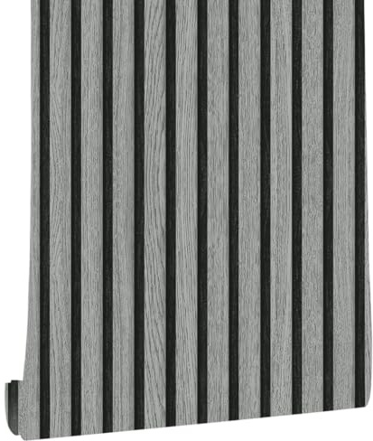 myforHD Self-Adhesive Wood Grating Wallpaper Wood Stripe Grain Natural Wooden Slats Wallpaper Peel and Stick Contact Paper PVC Vinyl Film Removable Waterproof