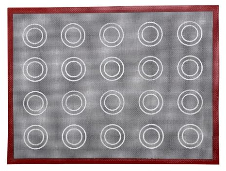Macaron silikon bakmattor – non-stick makaron, återanvändbart bakfoder | värmebeständigt silikon bakmatta set hållbar kakfoder, grädde puff bakmatta lätt att rengöra bakning kökstillbehör