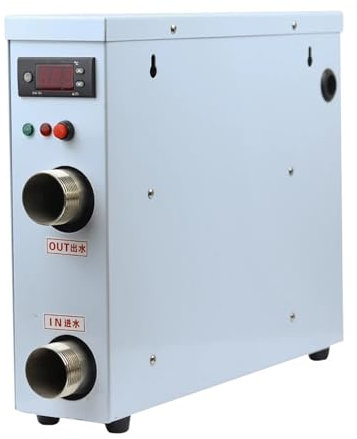 KAKAK Thermostat de Chauffage de Piscine Spa for Piscine Hors Sol creusée, Pompe à Chaleur for avec écran Tactile à Affichage numérique avec Une efficacité de Chauffage élevée(18KW,380)