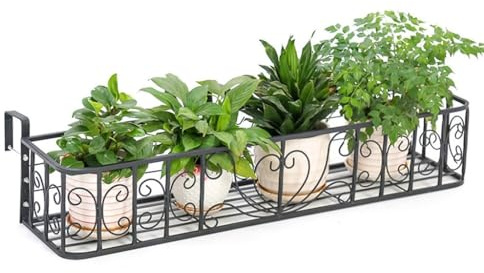 Contenitori per piante salvaspazio in ferro battuto, supporto per fiori per interni/esterni, per piante grasse e piante verdi, portavasi, accessorio da giardinaggio, fioriera da appendere alla