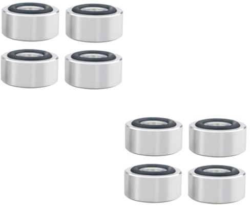 VILLCASE 8 pezzi Piedini Isolanti Alluminio per Altoparlanti Ammortizzatori per Casse Acustiche Supporti Antiscivolo per Protezione Pavimenti e Miglioramento Qualità Audio