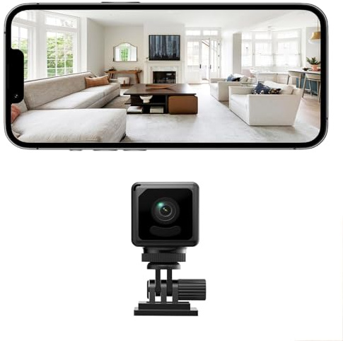 ESTABA Mini Kamera 1080P, WiFi Überwachungskamera Innen, Remote Viewing für Sicherheit mit APP, mit Nachtsicht, Bewegungserkennung, Unterstützt SD-Speicherv