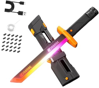 Heoscus Sparking Effect Swords Kinder Lichtspielzeug Mit Realistischem Sound Und Bunter Lichtvernebelungsfunktion Für Cosplay Kids