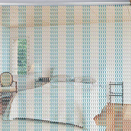 Zerodis Metal Curtains Strip Door Screen for Control and Room Dividers, Aluminum Material, 90x214cm