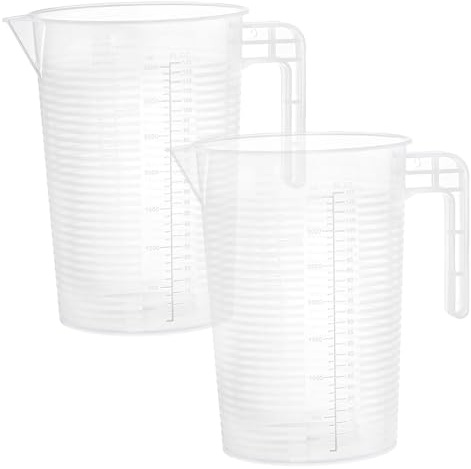Brocca graduata, brocca graduata multiuso 2 pezzi, bicchiere di plastica da 3500 ml, per cucina