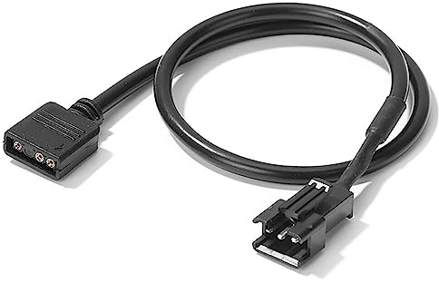 Kfwfuaee 30cm Motherboard RGB Adapter Conversion Cable 5V 3Pin / 12V 4Pin RGB Led Strip Light for Computer Line Line