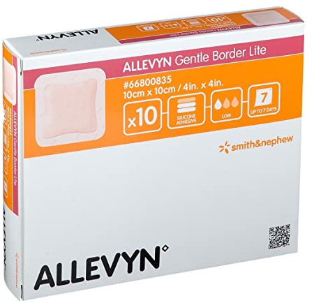 Allevyn Gentle Border Lite, 10 x 10 cm