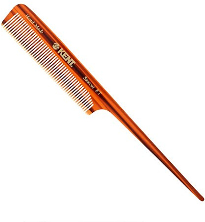 Kent 8T 197mm Handmade Sawcut Womens Fine Toothed Non Scratch Tail Hair Comb