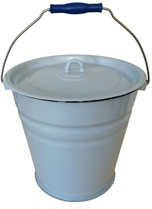 Emaille Eimer Wassereimer 12 Liter ca 28cm Durchmesser emailliert Retro Nostalgie Geschirr