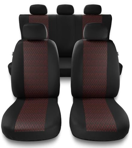 Mossa - Universal Sitzbezüge Auto kompatibel mit Seat Ibiza II, III, IV, V (1993- ) - Autositzbezüge Schonbezüge für Autositze - PF-RD