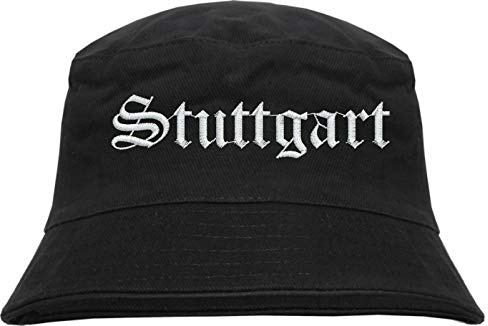 HB_Druck Stuttgart Fischerhut - Bucket Hat - Bestickt - Schwarz L/XL