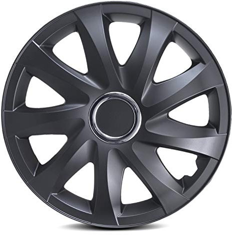 Lot de 4 enjoliveurs Drift Noir Mat 16