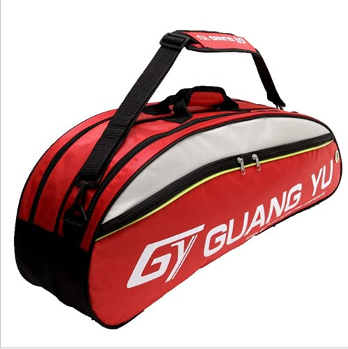 IPENNY Super Groß Badminton-Rucksack 800D Nylon Wasserdicht Tragbar Badminton Schläger Tasche Große Kapazität Sporttasche für 6 Schläger Multifunktion Umhängetasche