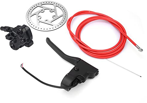 Alomejor Fahrrad Scheibenbremse Set, Scooter Bremsscheibe mit Schnurgriff Fahrrad Scheibenbremse Bremsscheibe Kompatibel mit dem Elektroroller M365