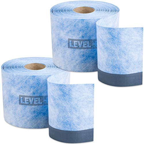 LEVEL PLUS Set 2 x 25m Wannendichtband selbstklebend, Fugenband Bad | Dichtungsband Badewanne, Dusche, Sanitär Dichtungsband für Balkontüren B05