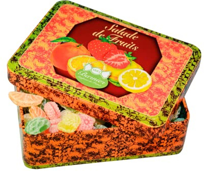 Barnier | Caramelle Frutta Mix | Caramelle Aromatizzate Limone, Fragola e Arancia | Contenitore con Caramelle Tutti Frutti | Frutta Caramelle Dolci - 150 Gram.