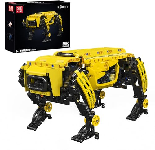 Mould King Technik Mechanischer Hund Bausteine Modell, 1170 Teile Ferngesteuerte Roboter Hundespielzeug Bausatz, Klemmbausteine Bauset als Spielzeug/Geschenk