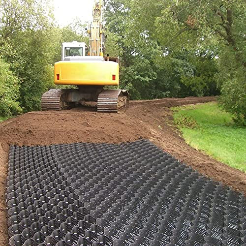OKUOKA Dalle Jardin Stabilisateur Stabilisateur de Grille de Sol de Gravier - 2 de Haut, Géogrille de contrôle de Boue pour Remise, allée, Pente