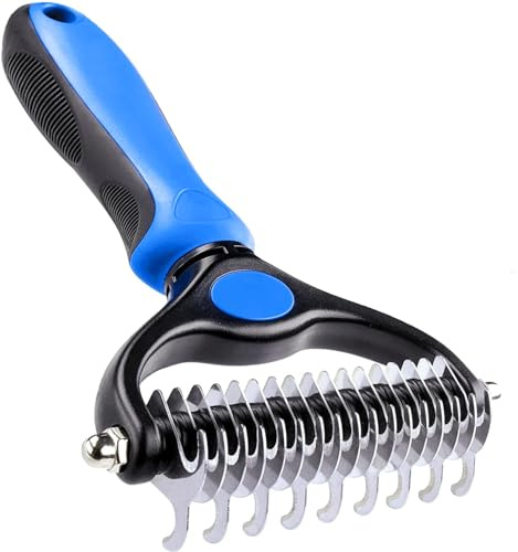 Deshedding Brush Double-Sided Pet Grooming Tool
