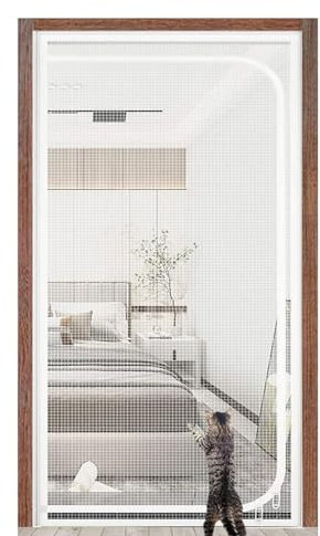 Fliegengittertür For Katzen Und Hunde, Robuste, Haustiersichere Fliegengittertür Mit Reißverschluss, 89,9 X 199,9 Cm, Verhindert, Dass Hunde Und Katzen Herumlaufen, For Wohnzimmer, Schlafzimmer ( Colo