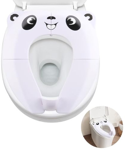 Faltbarer Baby-Toilettensitz, Toilettenadapter für Kinder Toilettensitzbezug, Toilettensitz WC Sitzbezüge rutschfest spritzwassergeschützt faltbar für Reisen Jungen und Mädchen mit Aufbewahrungstüte