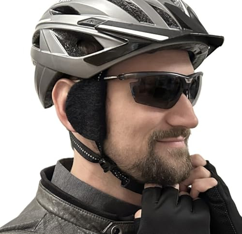 earSHIELD Pro, anpassbarer Windabweiser am Fahrradhelm, Ohren bleiben frei | Ganzjährig nutzbar und individuell einstellbar; weniger Windrauschen; auch mit Brillen, Headsets und Hörgeräten kombinierbar