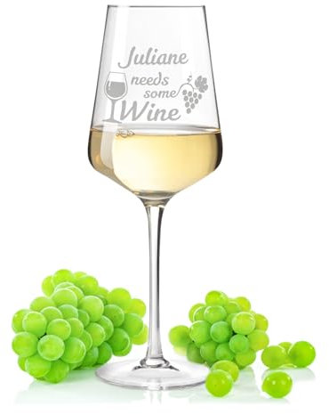 GRAVURZEILE Copa de vino personalizada con grabado – Needs some Wine – Regalos divertidos – Regalo personalizado para mujeres – Idea de regalo para el Día de la Madre y cumpleaños – para vino tinto y