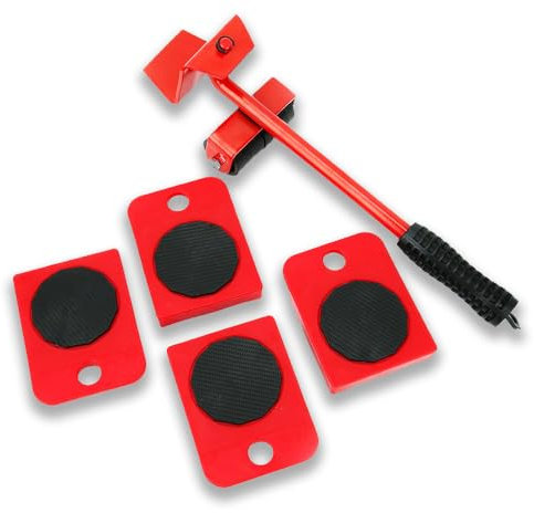 Mueve muebles hasta 150 kg, juego de 5 ruedas para elevador de muebles