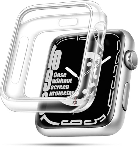 ivoler 3 Stücke Klar Silikon Hülle für Apple Watch 42mm Series 11/10 (Ohne Displayschutzfolie), Dünne Weiche TPU Transparent Stoßfest Bumper Schutzhülle Durchsichtige Kratzfest Case für iWatch 42mm