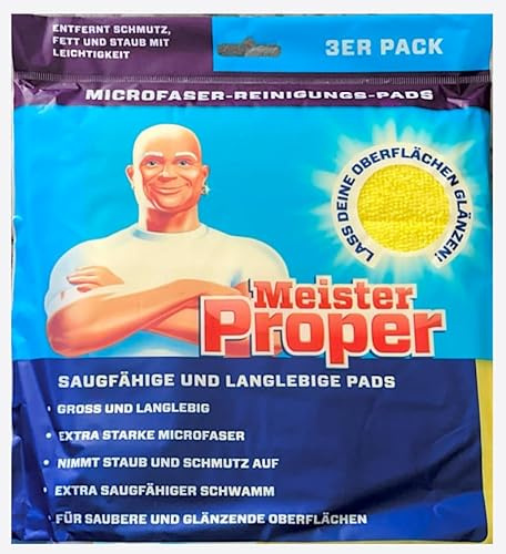 Meister Proper Ultrafeine Schwämme aus Mikrofaser, langlebige Reinigungspads